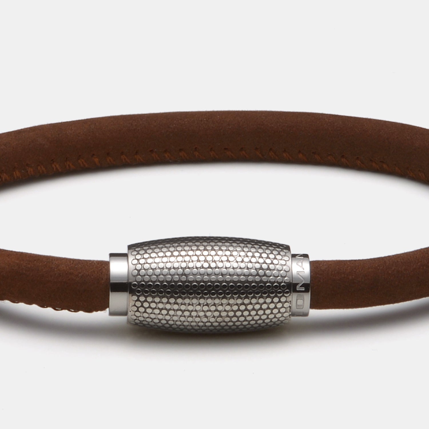 Business Rocker Armband, Leder, mittelbraun