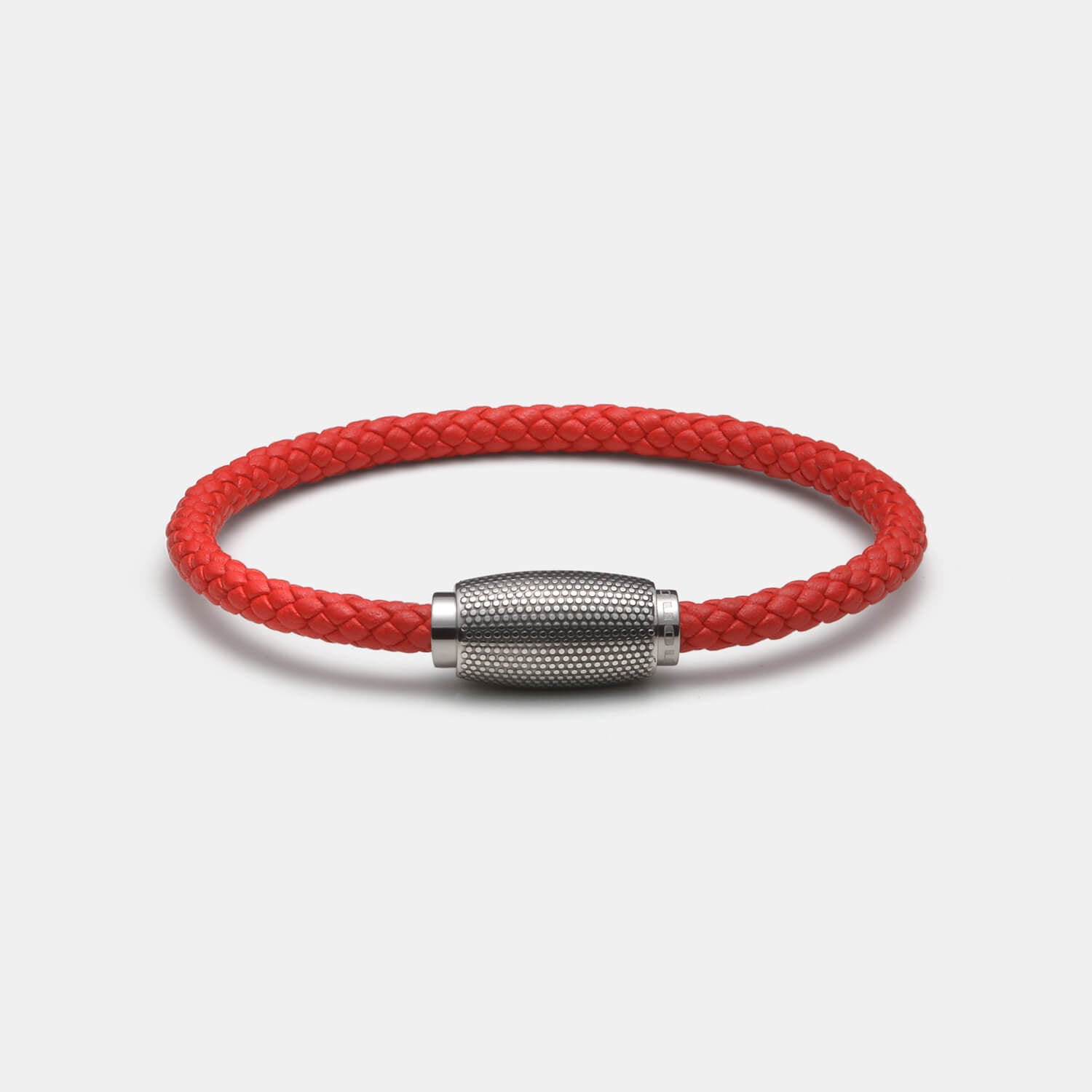 Business Rocker Armband, Leder, rot