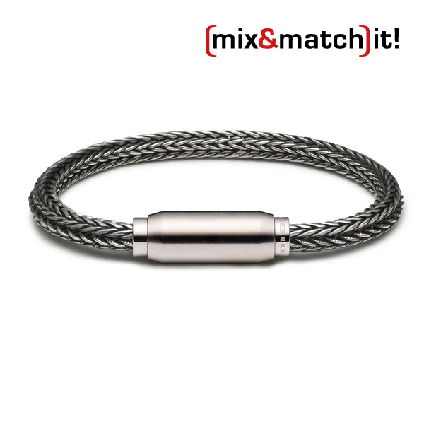 (mix&match)it! Armband, Edelstahl, geschwärzt