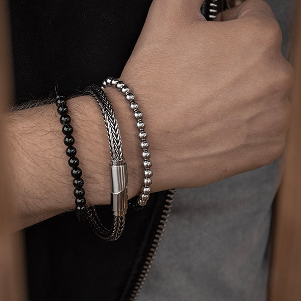 (mix&match)it! Armband, Edelstahl, geschwärzt