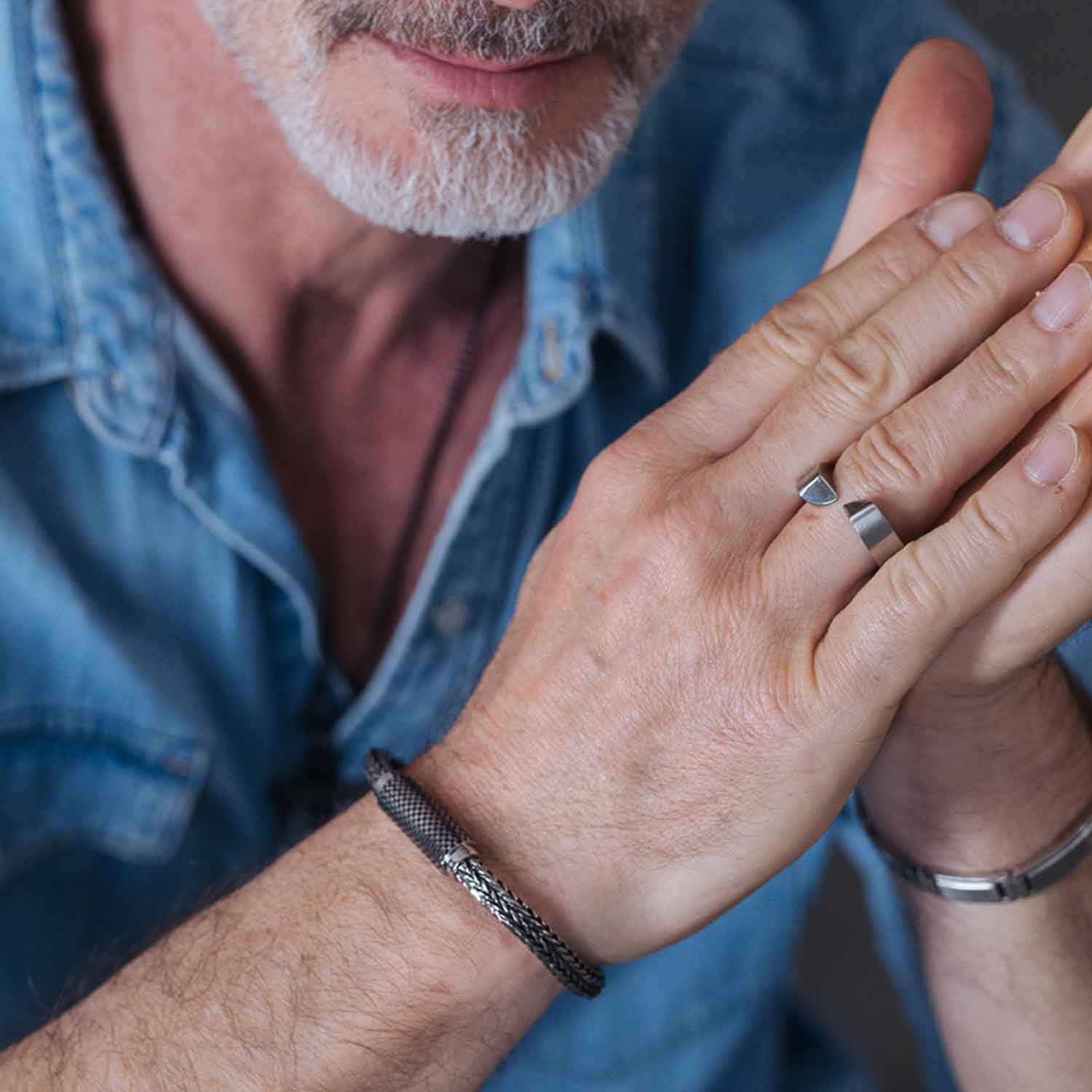 (mix&match)it! Armband, Edelstahl, geschwärzt