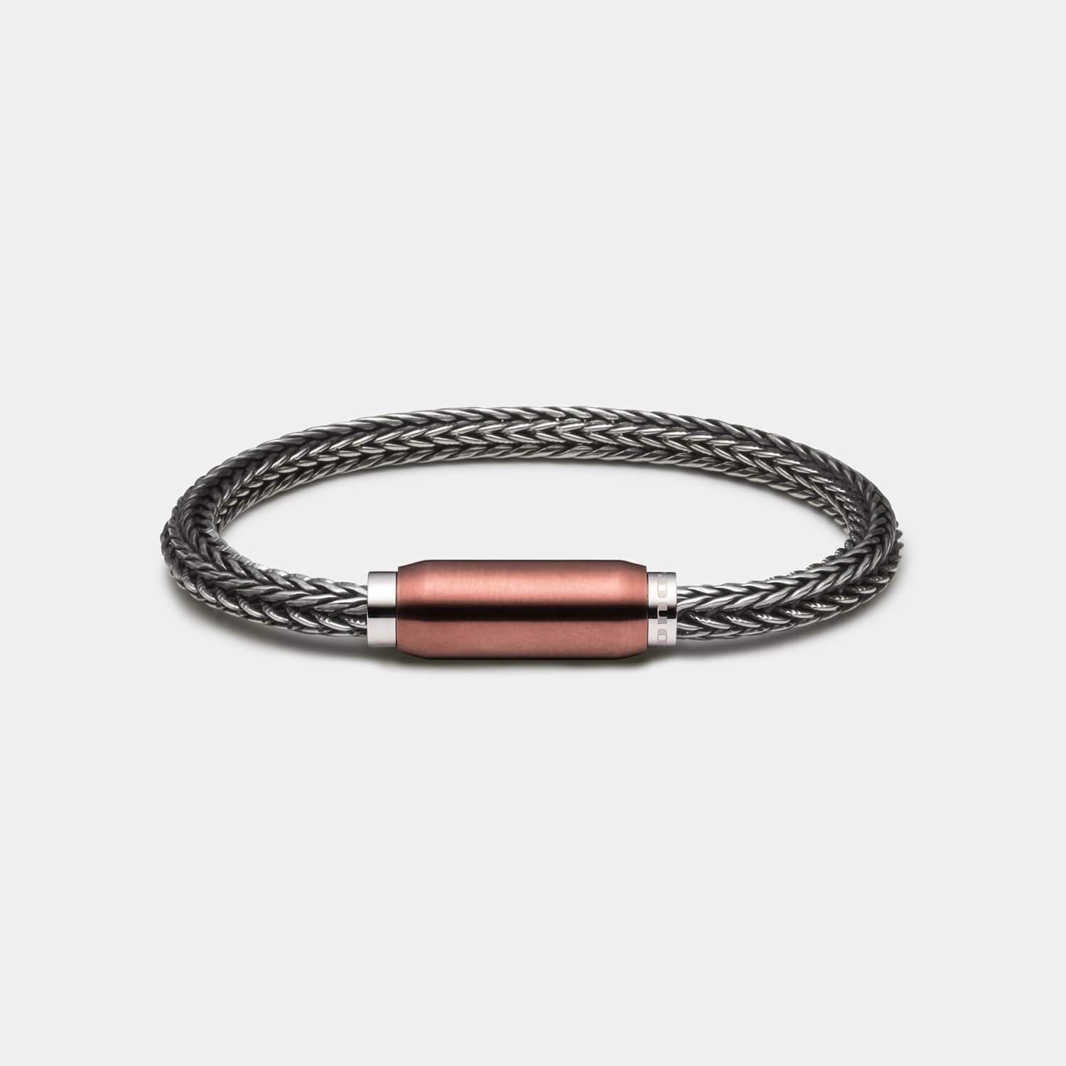 Edelstahl Armband, geschwärzt