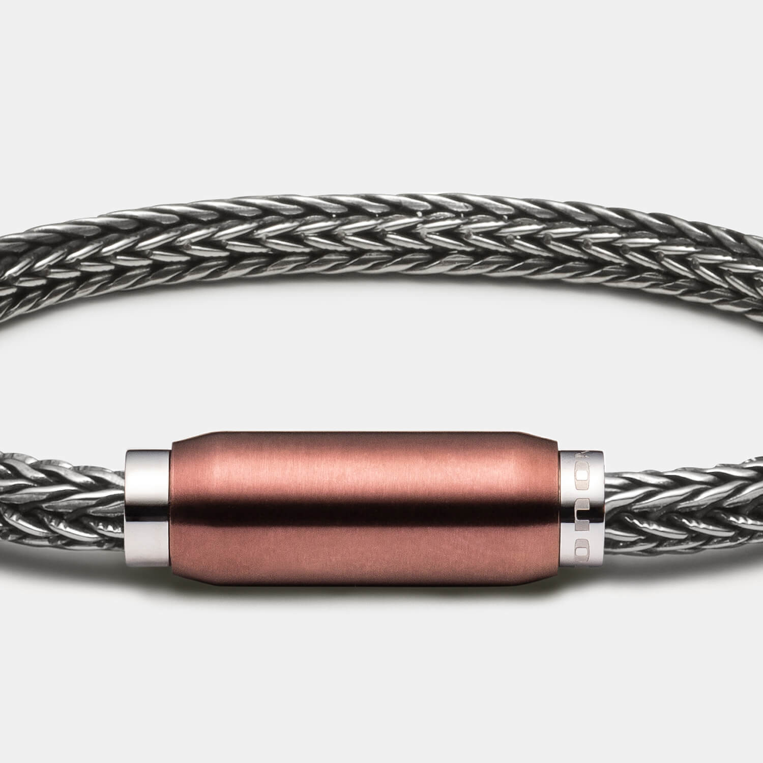 Edelstahl Armband, geschwärzt
