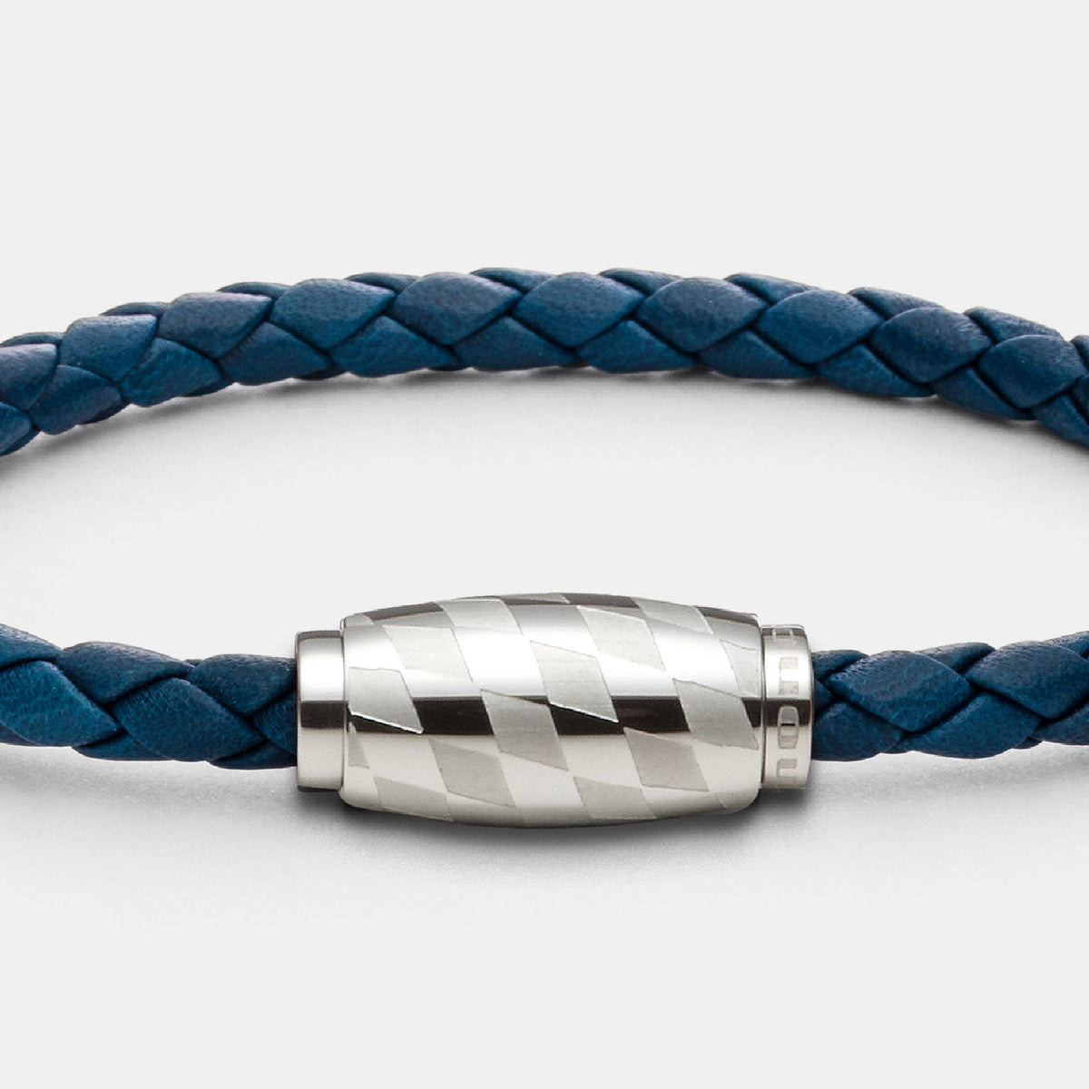 Armband, Leder, blau