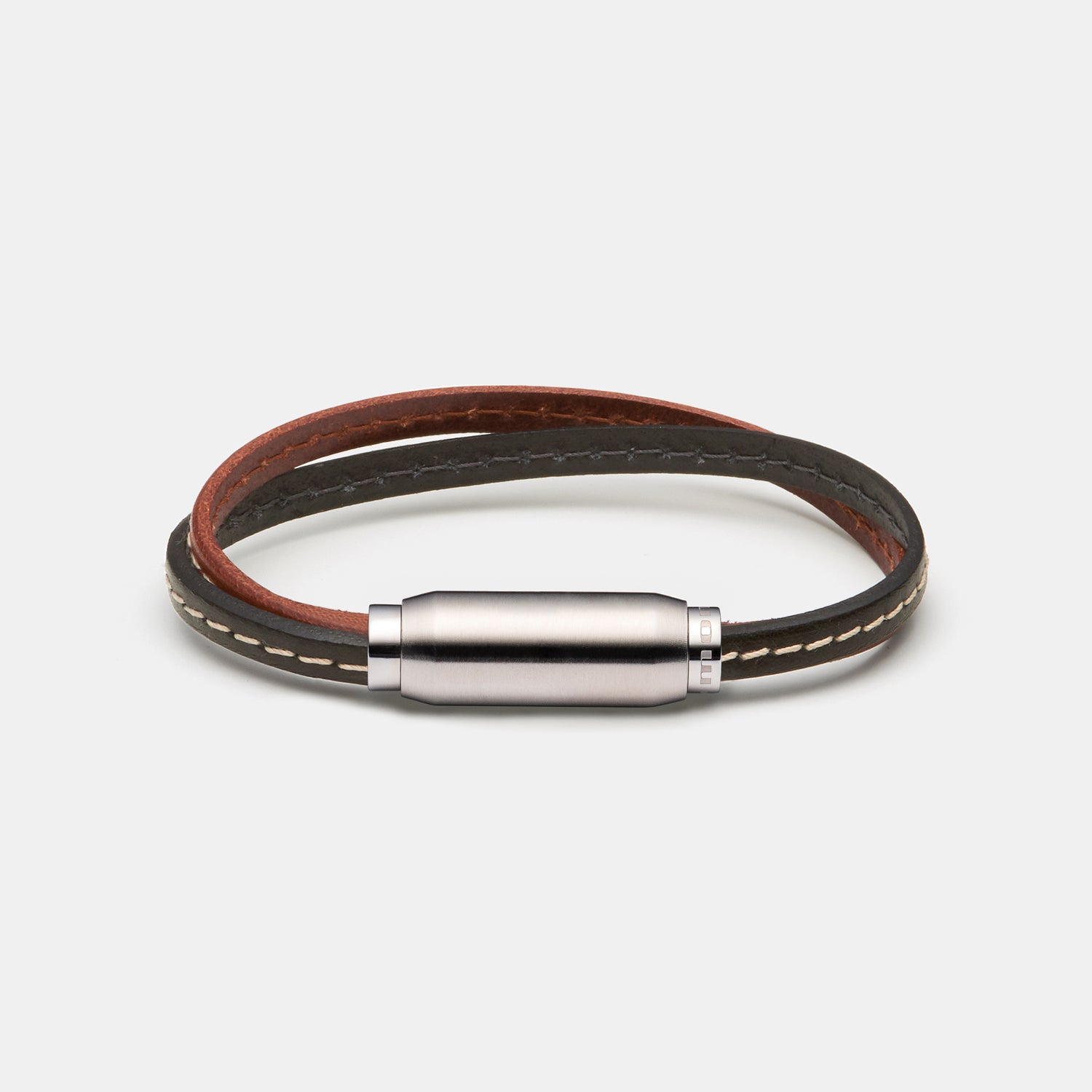 Armband, Leder, braun/schwarz