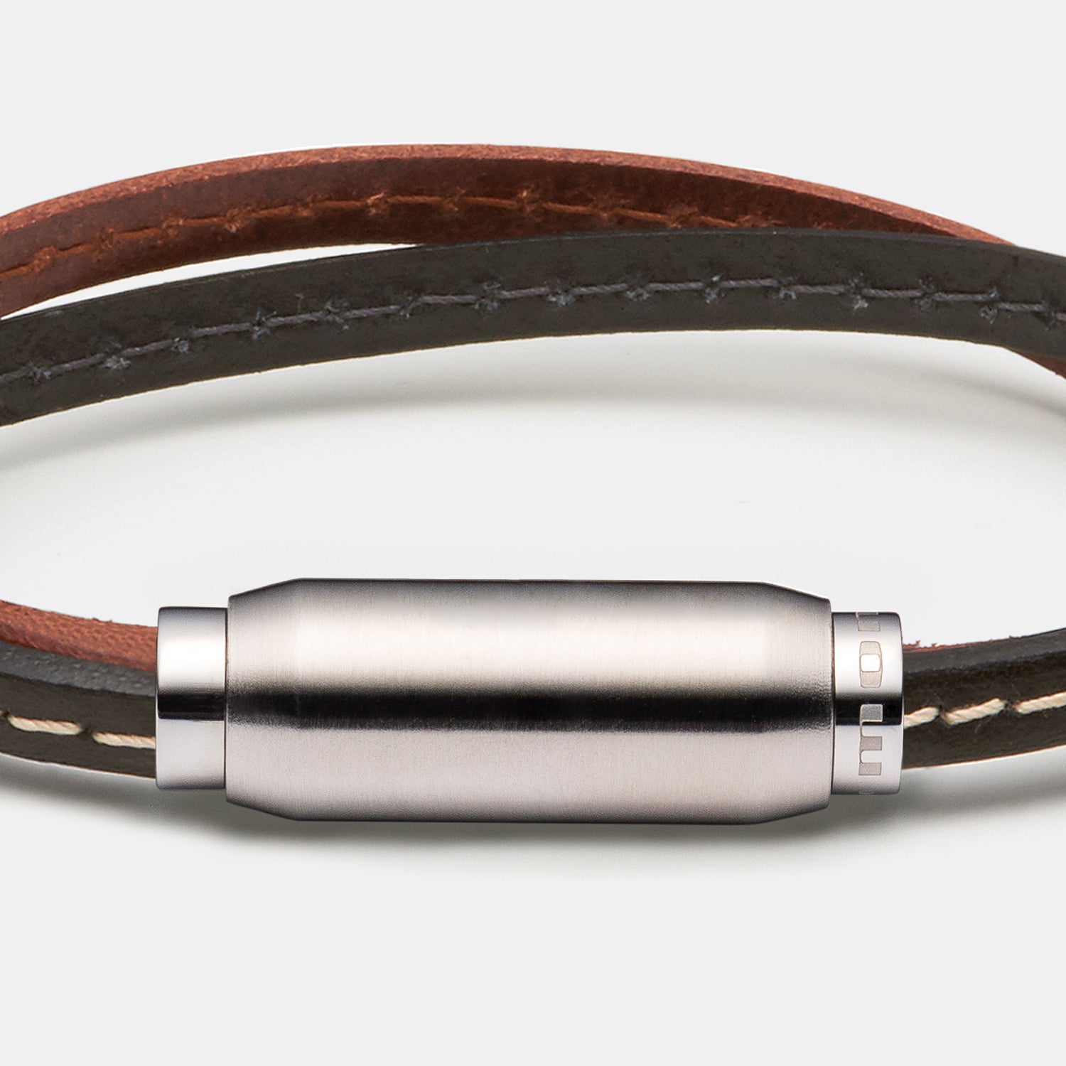 Armband, Leder, braun/schwarz