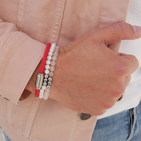 Leder Armband, rot