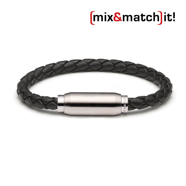 (mix&match)it! Armband, Leder, schwarz