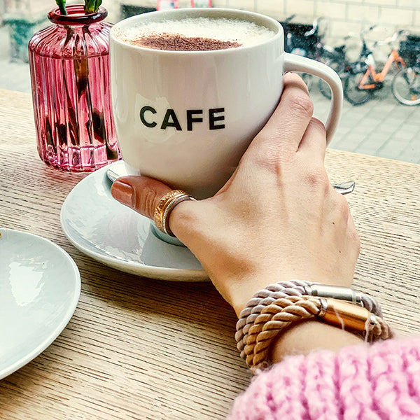 Seiden Armband, coffee