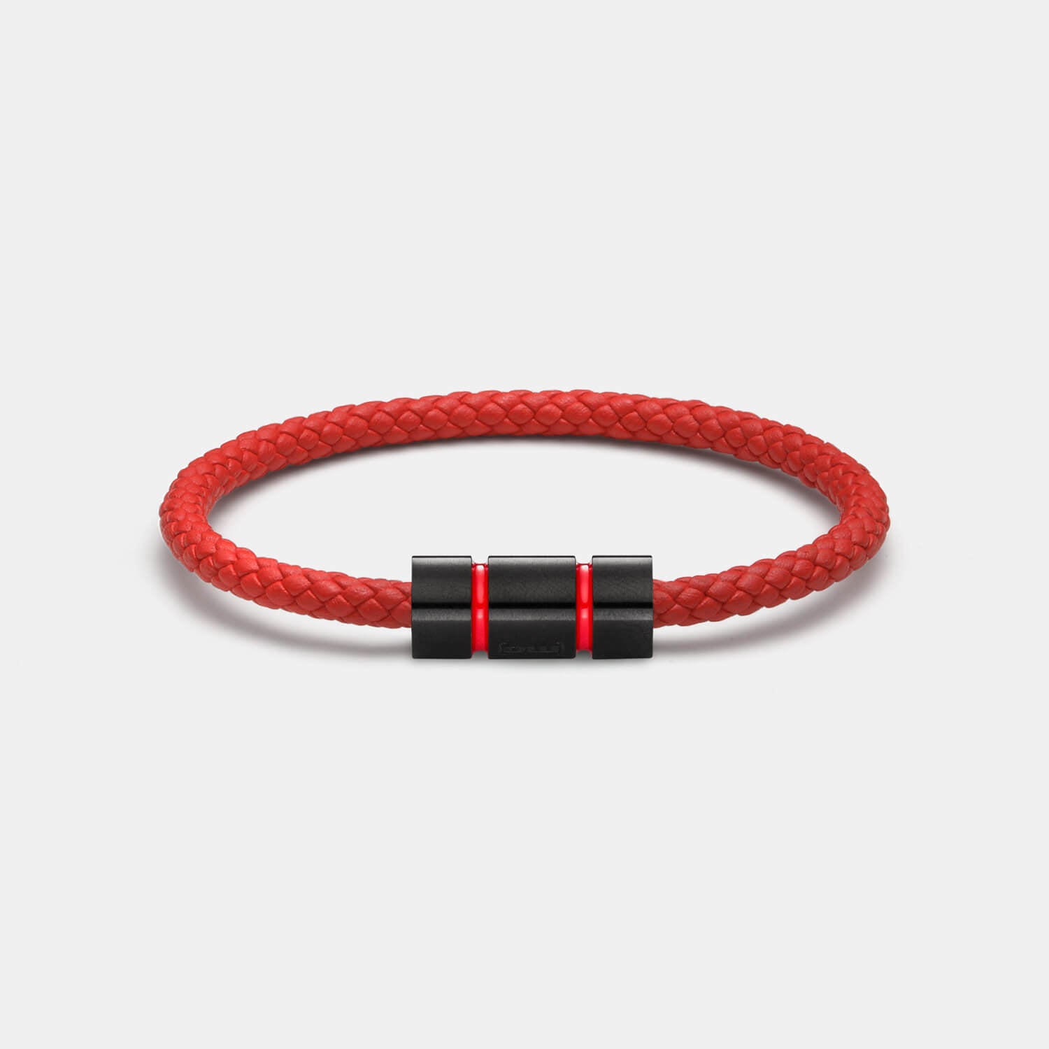 Racing Red Armband, Leder, rot