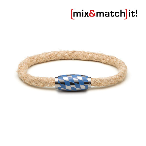 Trachten-Armband, Hanf, beig
