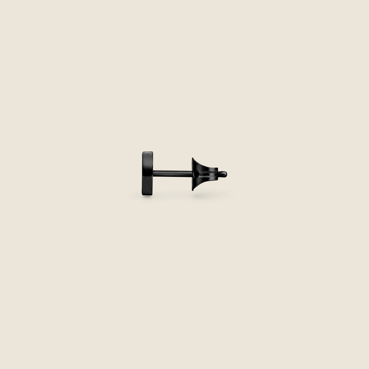 Kleiner, schwarzer Orbis Ohrstecker (Stück)