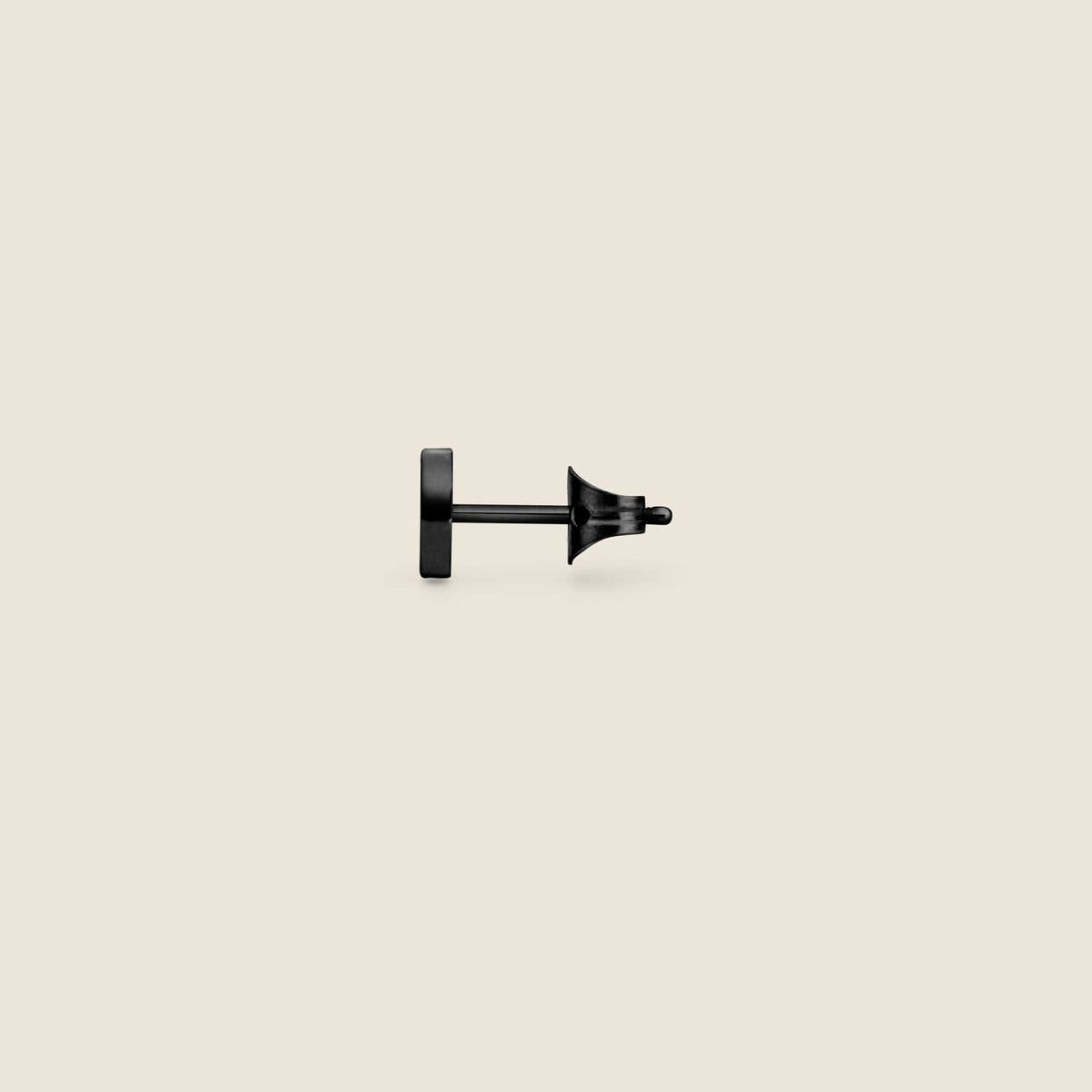 Kleiner, schwarzer Orbis Ohrstecker (Stück)