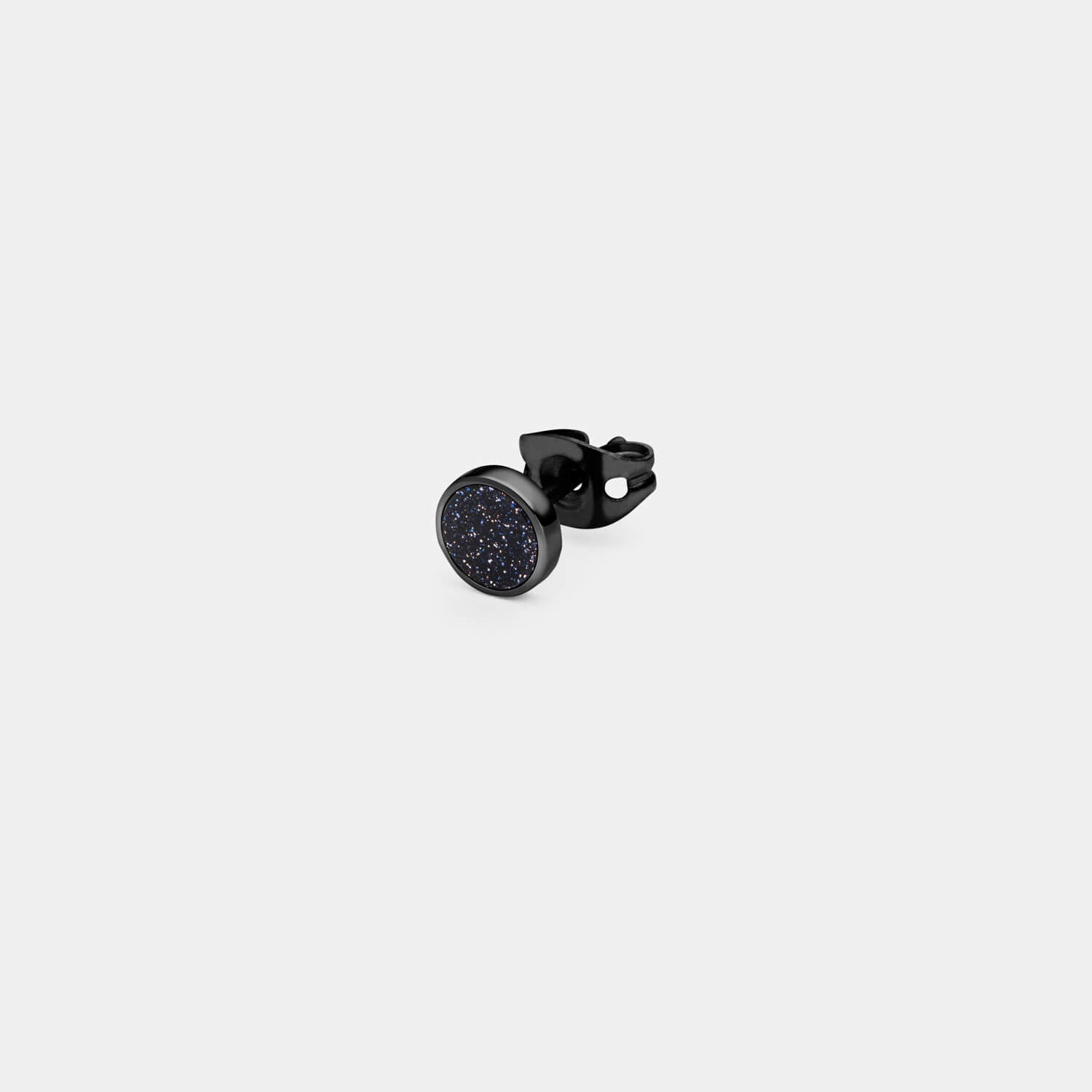 Kleiner, schwarzer Orbis Ohrstecker (Stück)