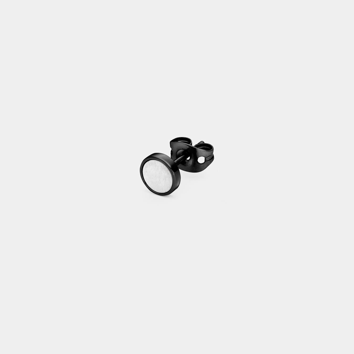 Kleiner, schwarzer Orbis Ohrstecker (Stück)