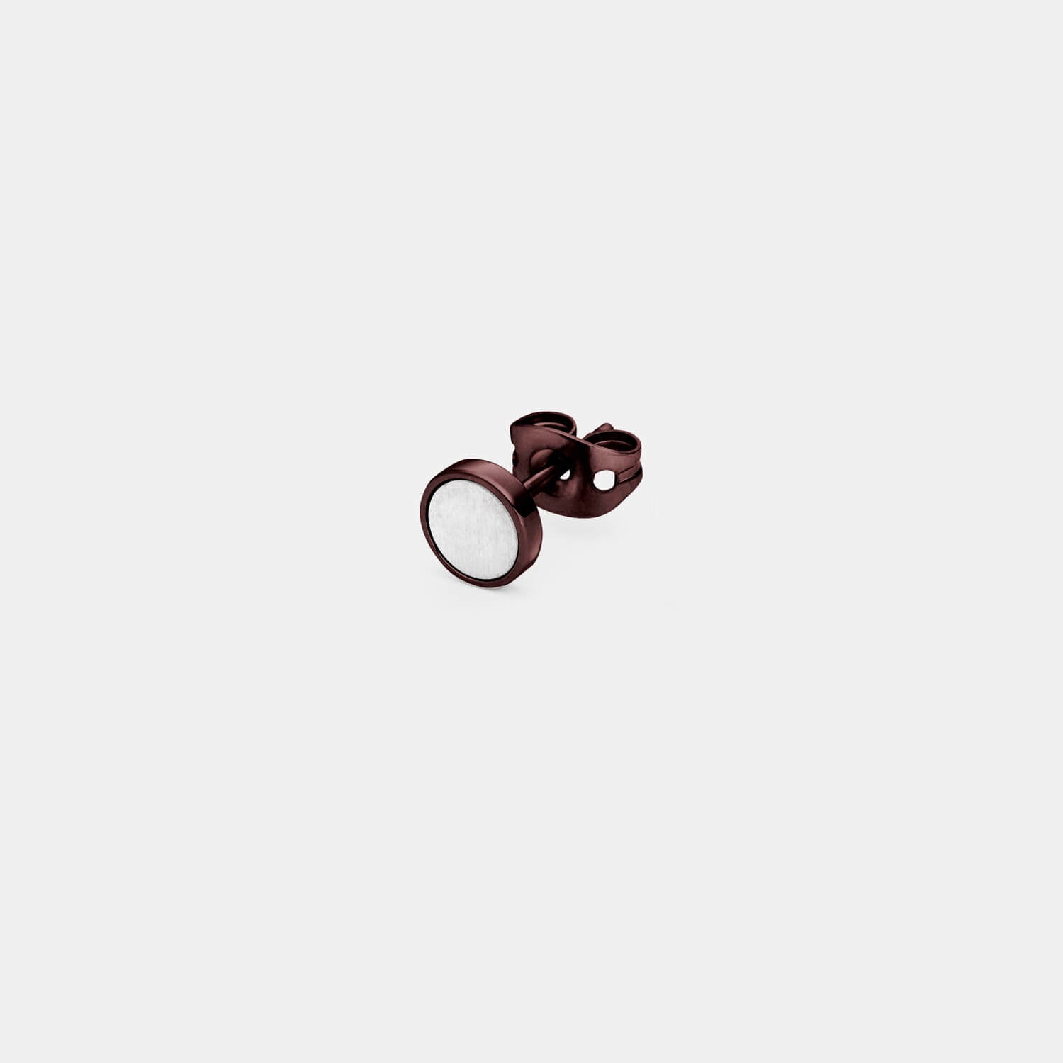 Kleiner, brauner Orbis Ohrstecker (Stück)
