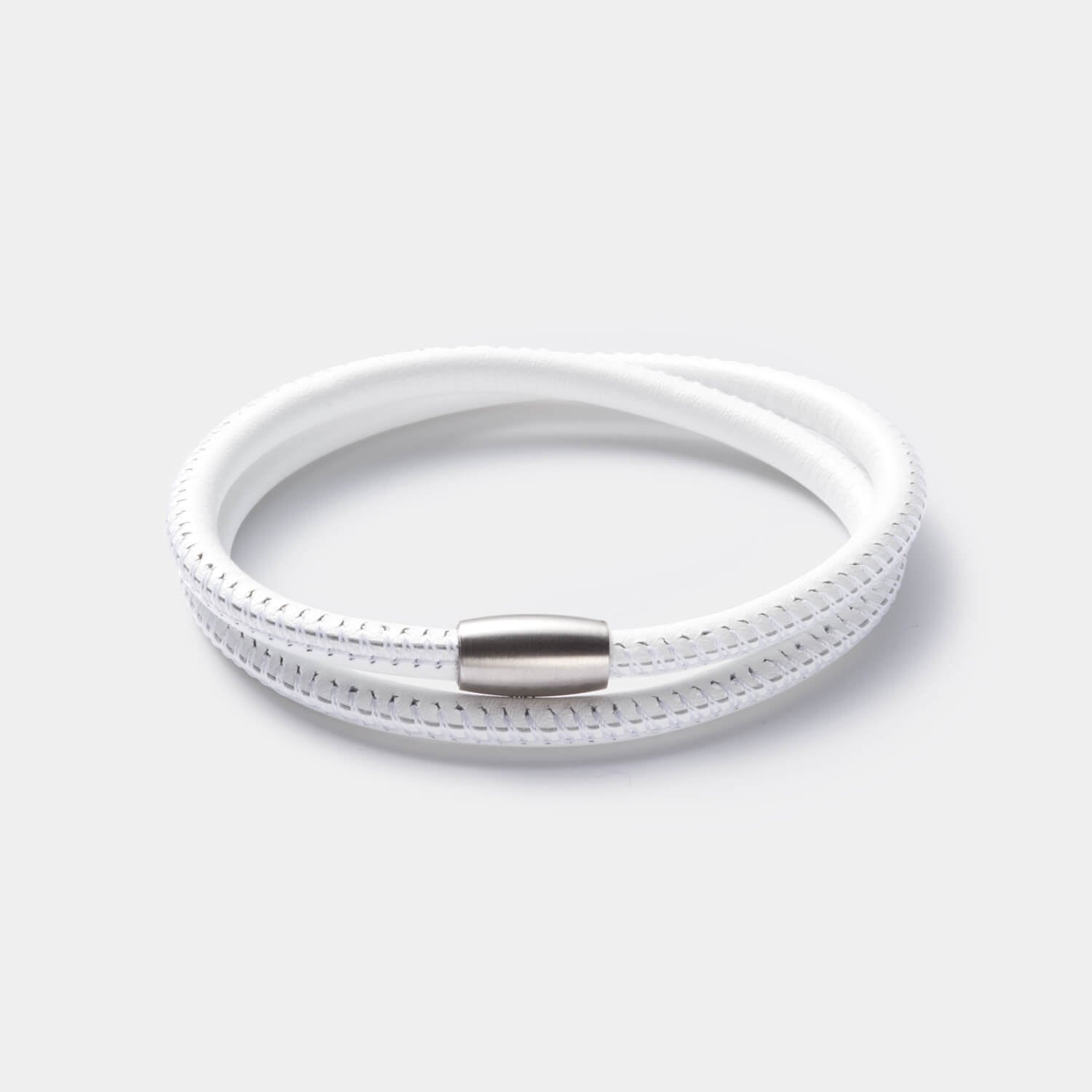 Friends Armband, Leder, weiß