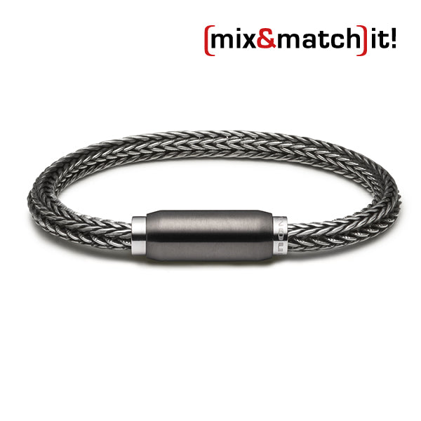 (mix&match)it! Armband, Edelstahl, geschwärzt