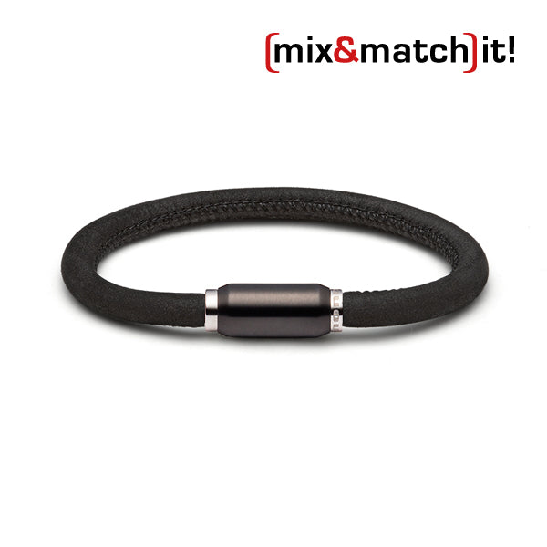 (mix&match)it! Armband, Leder, schwarz